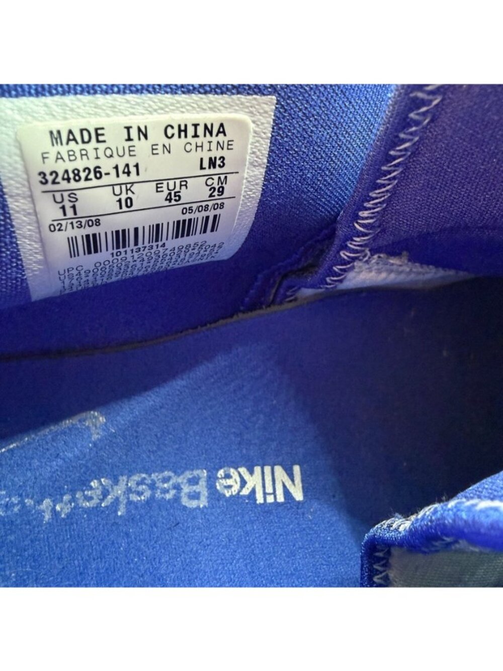 Nike Flight Shox Elite Slam Shoes Mens Size 11 Blue White Basketball 324826-141 - Picture 12 of 14